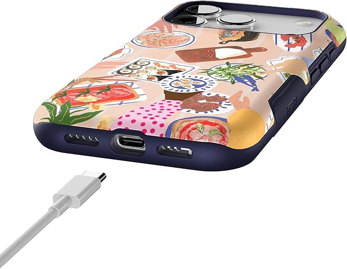 Casely iPhone 17 Pro Case | Picnic Party | Painted Collage | Bold Protective Design | Compatible with MagSafe