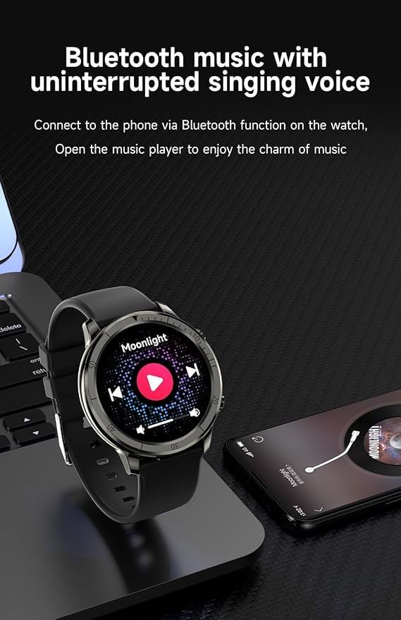 Smart Watch for Men Women (Answer/Make Calls), 1.46" IPS HD Screen, Fitness Tracker, 100+ Sport Modes, Blood Oxygen/Sleep/Heart Rate Monitor, IP67 Waterproof, Smartwatch for Android iOS, Black