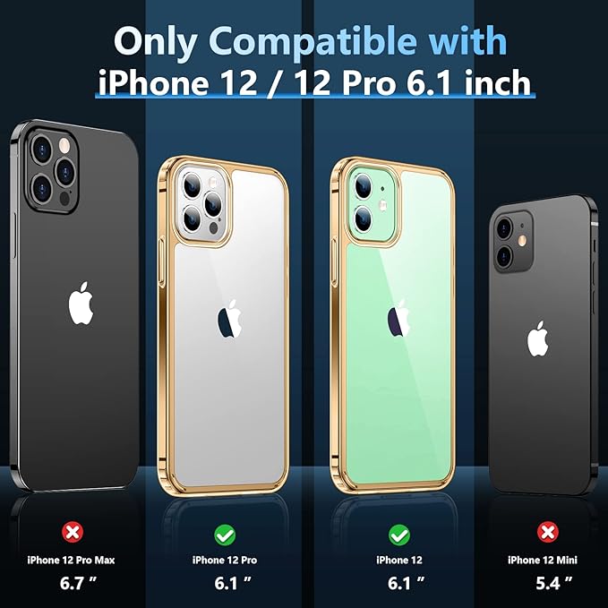 Temdan for iPhone 12 Case for iPhone 12 Pro Case,[Not Yellowing] Slim Shockproof Phone Case-White