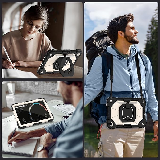 Case for Samsung Galaxy Tab A9+/A9 Plus 11 Inch (SM-X210/X216/X218) with Screen Protector/Rotating Stand/Pen Holder,Military Grade Shockproof Cover for Galaxy Tab A9 Plus Cases