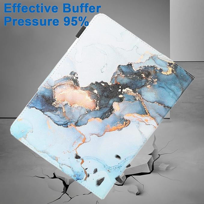 JZCreater 10 Inch Tablet Case, Universal 10 10.1 Inch Android Tablet Cover, Multi-Angle Viewing Stand Case for 9.5-10.5 Inch Tablet, Ink Marble