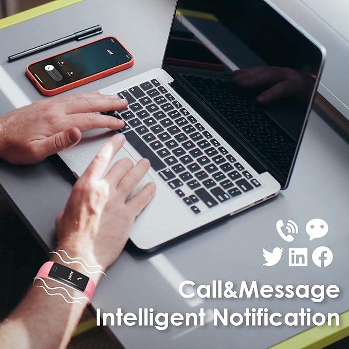 threesheep Fitness Tracker for Men and Women,Fitness Watch Waterproof with Activity Tracker and Sleep Monitor,Smart Watch for Android and iOS Phones (Pinkcolor