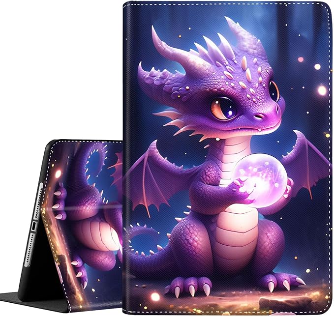 Case for Galaxy Tab A9 Plus ， Auto Sleep/Wake Multi-Angle Viewing Slim Folio Stand Cover for Samsung Galaxy Tab A9+/A9 Plus 11 Inch 2023 (SM-X210/X216/X218), Purple Dragon Baby