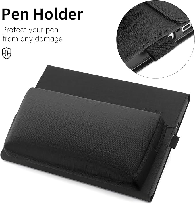 Omnpak Microsoft Surface Pro 11/10/9 Case, Lightweight Protective, Multiple Angle, Stylus Holder, Designed for Surface 11th Edition AI 2024/Pro 9 5G 13" 2022, Compatible with Type Cover Keyboard
