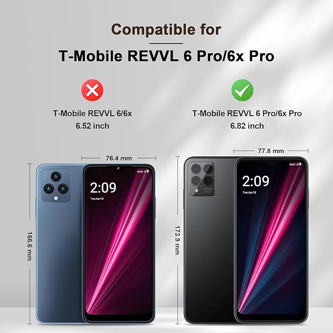 Jasonyu Flip Wallet Case for T-Mobile Revvl 6 Pro/6X Pro 5G,Leather Magnetic Folio Cover with Card Holder,Kickstand - TPU Shockproof Durable Protective Phone Case,Brown