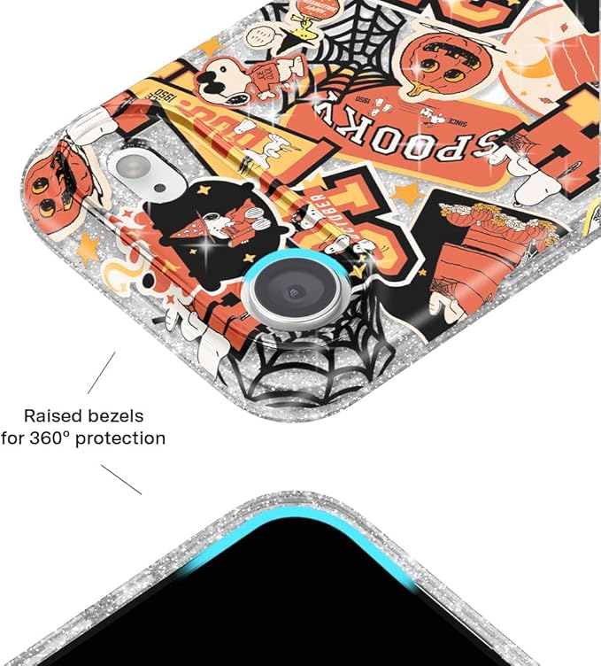 VELVET CAVIAR Case for iPhone 17 Air | Compatible with MagSafe | 10ft Drop Tested | Protective Designer Cases | Halloween Snoopy Varsity Glitter