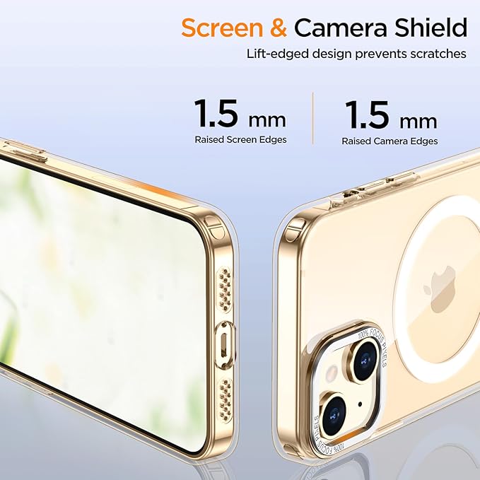 for iPhone 14 Case Compatible with Magsafe, Built-in Invisible Stand [Military Drop Protection] Strong Magnetic Shockproof Slim Protective Phone Case Cover for iPhone 14 6.1 (Clear)