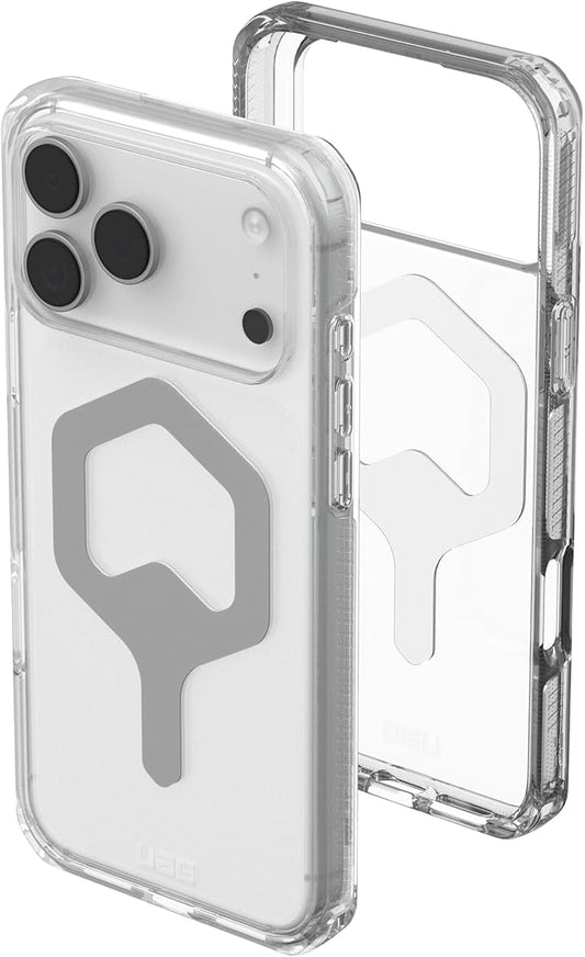 URBAN ARMOR GEAR UAG Designed for iPhone 17 Pro Max Case Plyo - Compatible with MagSafe Transparent Military Grade Protective Cover, Ice/Silver
