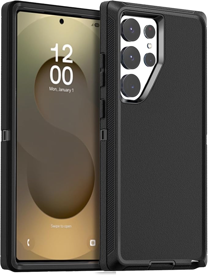 AICase for Samsung Galaxy S25 Ultra(6.9"),Heavy Duty Drop Protection Full Body Rugged Shockproof/Drop Proof/Dust Proof Military Protective Tough Durable Phone Cover for Galaxy S25 Ultra 2025_1 Black