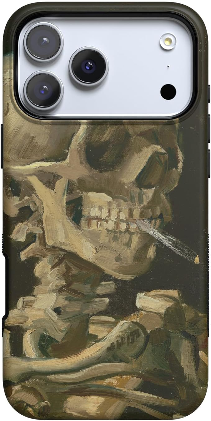 Casely iPhone 17 Pro Case | Van Gogh | Head of a Skeleton with a Burning Cig | Compatible with MagSafe | Bold Protective Design