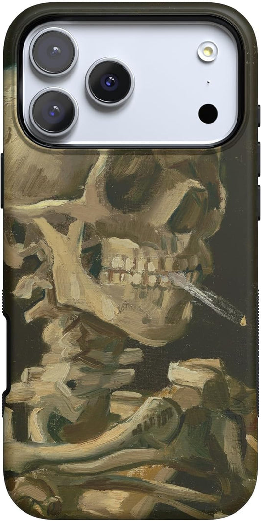 Casely iPhone 17 Pro Case | Van Gogh | Head of a Skeleton with a Burning Cig | Compatible with MagSafe | Bold Protective Design