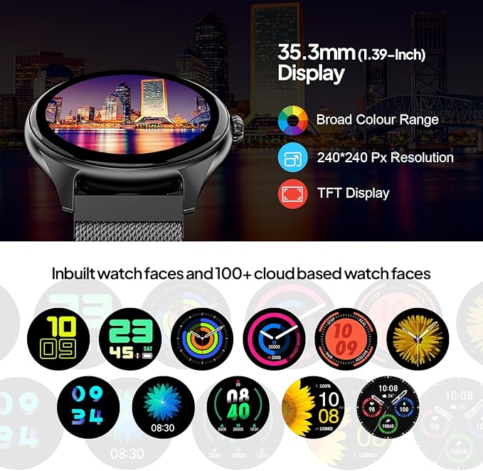 Fire-Boltt Phoenix Ultra Luxury Stainless Steel, Bluetooth Calling Smart Watch, AI Voice Assistant, Metal Body with 120+ Sports Modes, SpO2, Heart Rate Monitoring (Dark Grey).