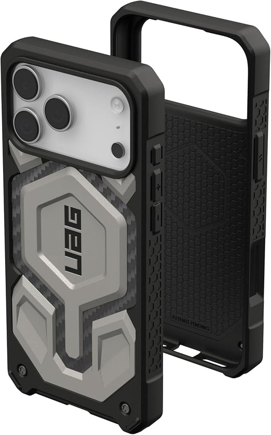 URBAN ARMOR GEAR UAG Designed for iPhone 17 Pro Max Case Monarch Pro - Compatible with MagSafe Military Grade Protective Cover, Titanium