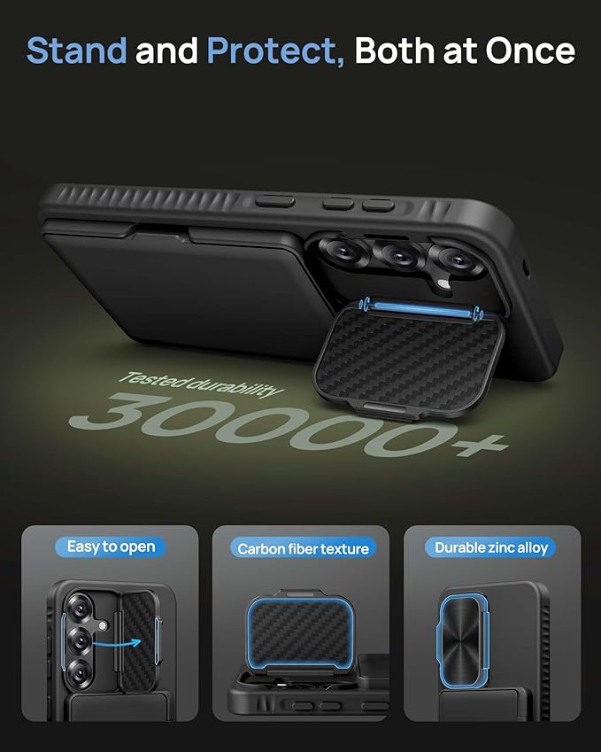 for Samsung Galaxy S25 Case Wallet, Built-in Stand & Card Holder & Camera Cover, Full Body Protective Rugged Multifunctional Wallet Kickstand Phone Cover Case for Samsung S25 6.2" 2025, Black