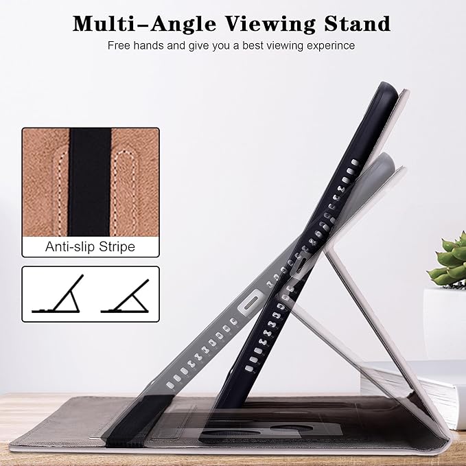 Case for Lenovo Yoga Tab Plus Tablet 12.7 Inch 2025, Multi-Angle Viewing Premium PU Leather Stand Case with Elastic Strap & Card Slots for Lenovo Yoga Tab Plus 12.7" Tablet-Gradation