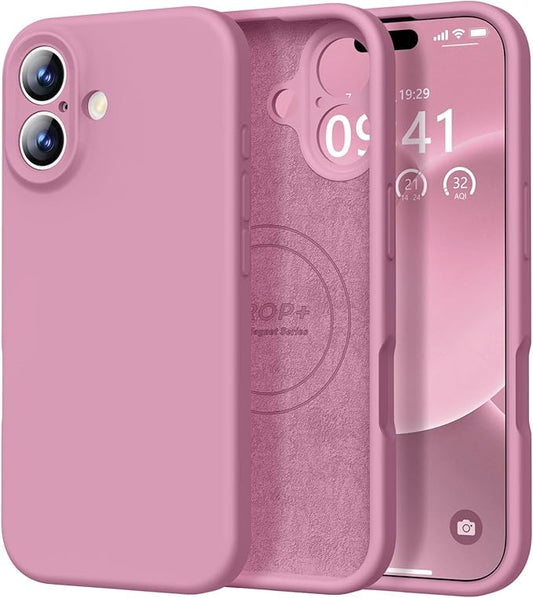 Vooii Magnetic Compatible with iPhone 17 Case (Compatible with Magsafe) (Upgraded Camera Protection) Liquid Silicone Shockproof Full Body Protective Phone Cover for Women Men, Lavender Purple, 6.3"