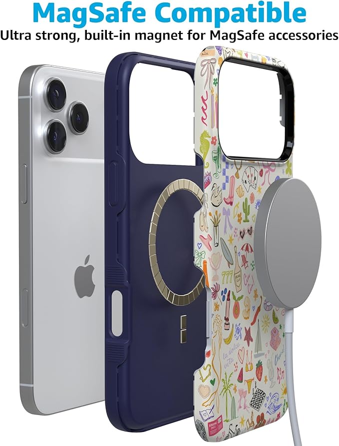 Casely iPhone 17 Pro Case | All The Fun Things | Fun on Weekdays | Compatible with MagSafe | Bold Protective Design