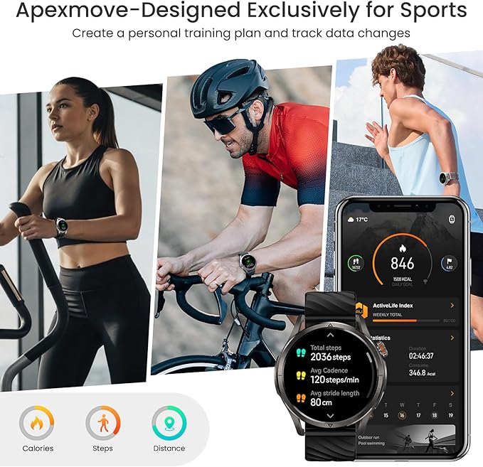 KOSPET Magic R10 GPS Smart Watch for Men, Stainless Steel Body, 50 Days Battery, 5ATM Waterproof, 180 Sport Modes for Outdoor Activity, 24/7 Heart Rate & Sleep Monitor (Black)