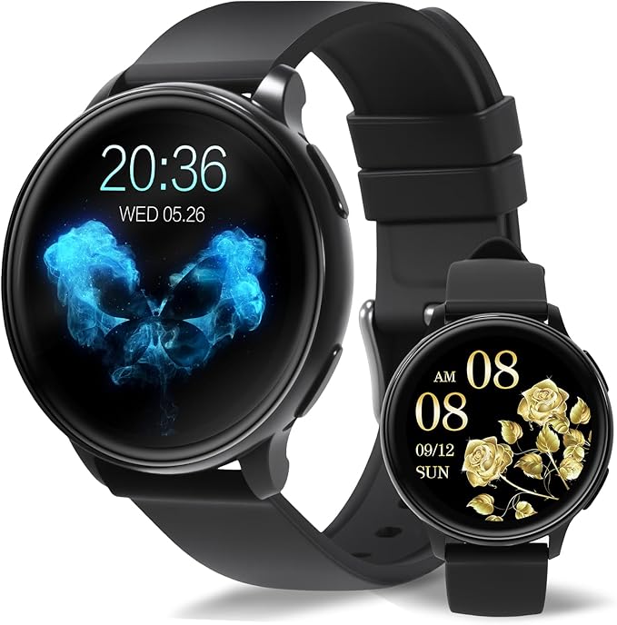 Smart Watch for Men Women Fitness Tracker with 100+ Sport Modes,Activity Trackers for iOS/Android Waterproof/Heart Rate/Sleep/Steps Monitor/Pedometer Monitor Monitor (Black)