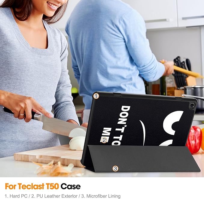 Case for TECLAST T50 11.0 inch Tablet, Folding Folio Ultra-Thin PU Leather Stand Case Cover for TECLAST T50 11.0 inch Don't Touch Me