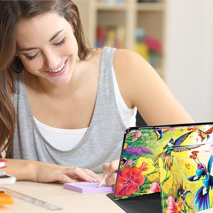 Case for Lenovo Tab P11 Plus Case 2021 (TB-J616F / J616X), 360 Degree Rotating Folding Stand,with Auto Sleep/Wake Case for Lenovo Tab P11 11” 2020 (TB-J606F TB-J606X),Colorful Nature Bird