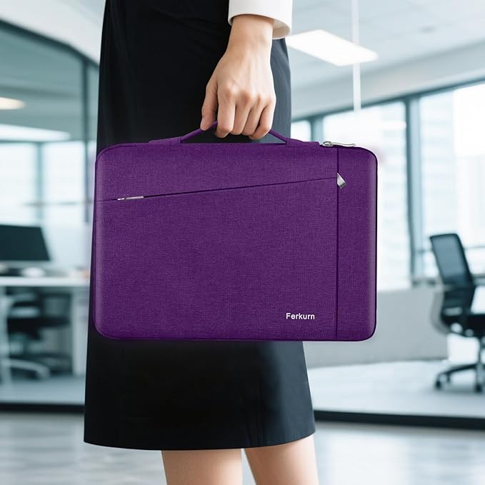 Ferkurn Laptop Case Sleeve for Men Women Chromebook Case Compatible with MacBook Air/Pro Lenovo Surface HP Dell ASUS Acer, 13.3 inch, Purple