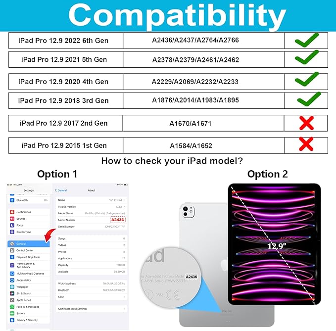 Case for iPad Pro 12.9 2022/2021/ 2020/2018: Cover for iPad Pro 12.9 6th/ 5th/ 4th/ 3rd Generation with Screen Protector- Stand- Pencil Holder- Handle- Shoulder Strap Purple
