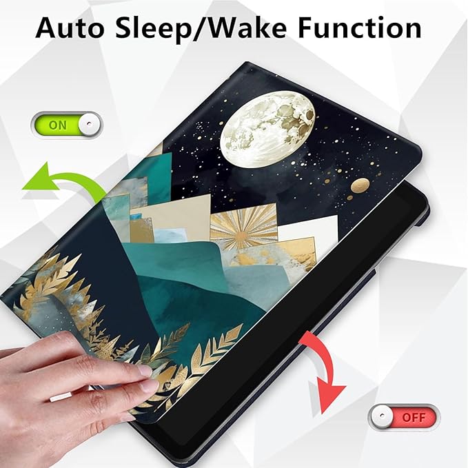 Case for Lenovo Tab P11 Plus Case 2021 (TB-J616F / J616X), 360 Degree Rotating Folding Stand,with Auto Sleep/Wake Case for Lenovo Tab P11 11” 2020 (TB-J606F TB-J606X),Aesthetic Mountain Sunset