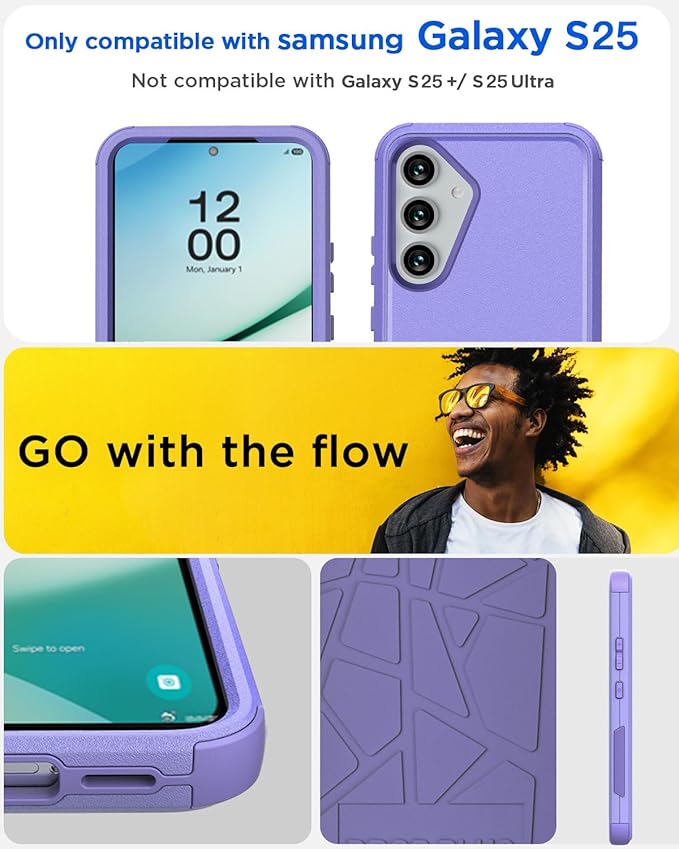 AICase for Samsung Galaxy S25 Case,3-Layer Heavy Duty Pocket-Friendly Rugged Durable Military Grade Protection Shockproof/Drop Proof/Dust Proof Protective Cover for Samsung Galaxy S25 2025_4