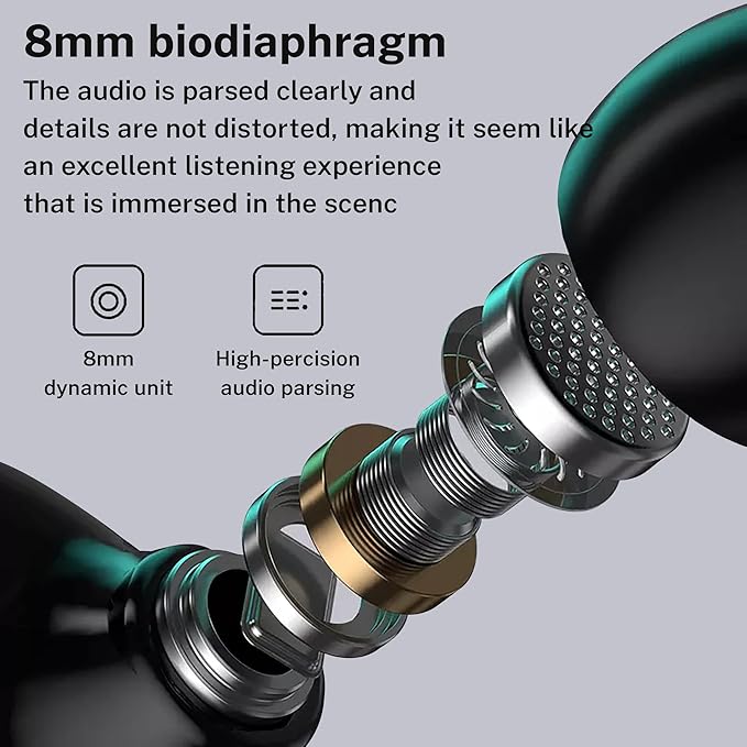 M41 Bluetooth 5.3 True Wireless Earbuds, Environment Noise Cancelling Earbuds, IPX7 Waterproof (Silver)