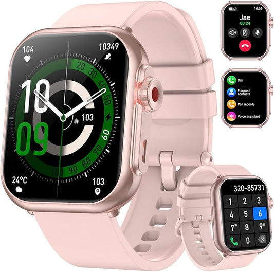 Smart Watch for Men Women, 1000 mAh 100 Day Battery Life, 1.85" Fitness Tracker Bluetooth Call/Make Calls, IP68 Waterproof, 120+ Sport Modes, 24/7 Heart Rate/Sleep Monitor Fitness Watch, iOS/Android