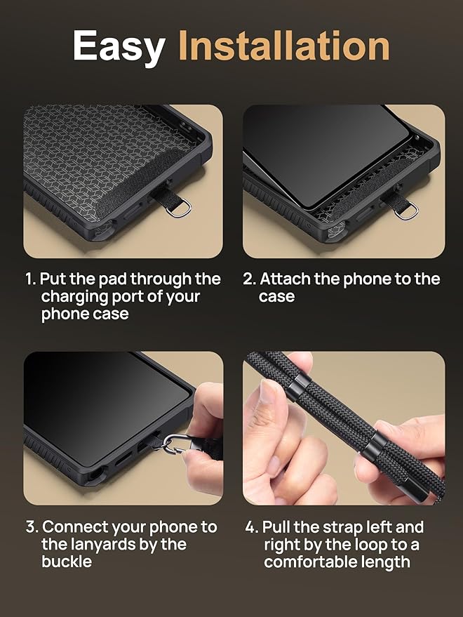 Vihibii for Samsung Galaxy S25 Case with Crossbody Lanyard Strap, Build-in Card Holder (4 Cards) [RFID Blocking] & Slide Camera Cover & Military Grade Drop Protection, Silicone Edge Cover, Black