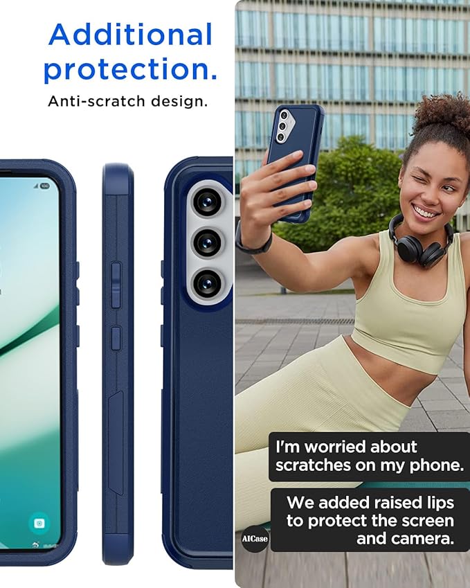 AICase for Samsung Galaxy S25 Case,3-Layer Heavy Duty Pocket-Friendly Rugged Durable Military Grade Protection Shockproof/Drop Proof/Dust Proof Protective Cover for Samsung Galaxy S25 2025_2