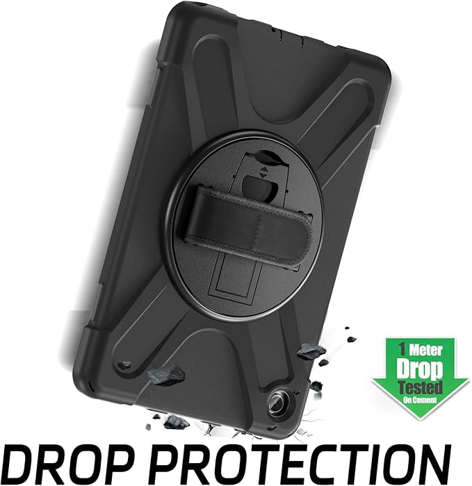 ZenRich Rugged Case for Samsung Galaxy Tab A9+/ A9 Plus Tablet 11”(SM-X210/SM-215/SM-X216) Heavy Duty Full-Body Shockproof Case w/ 360 Rotating Stand, Hand/Shoulder Strap for Galaxy Tab A9+/A9 Plus