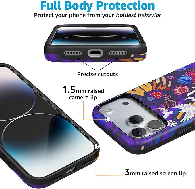 Casely iPhone 17 Pro Case | Viva La Vida | Frida Kahlo Collage | Compatible with MagSafe | Bold Protective Design