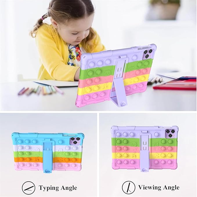 Case for Callsky-Tab Cpad 10/Aiprotablet K10/MEIZE D115 Tablet 10.1 inch, Stand Cover for WXUNJA ECOPAD 01/ZONKO D115//KADYBE D115/Tuotatop X13/Suicoey T618/YOBANSE T618 Tablet (Purple)