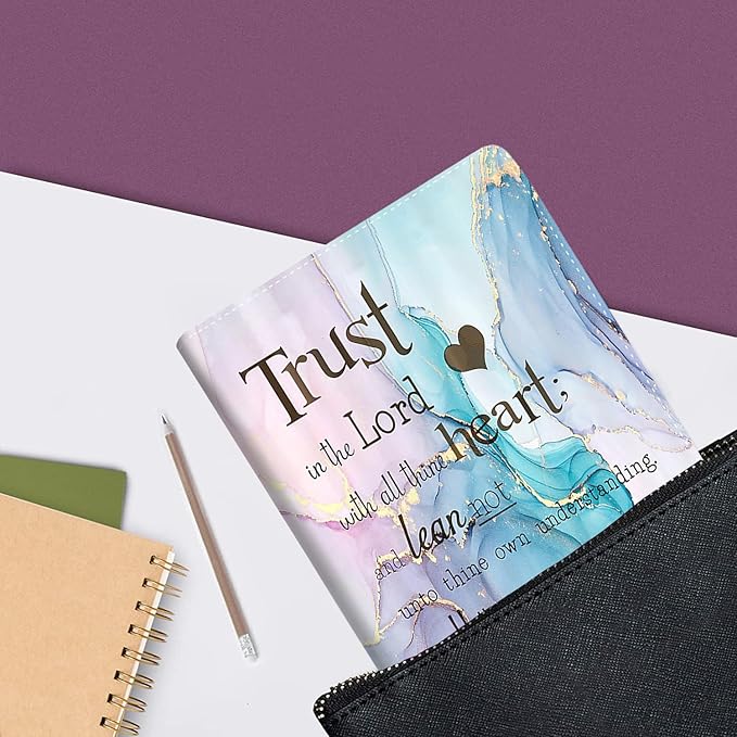 Case for Samsung Galaxy Tab A9 Plus 11 inch 2023，Slim Fit Foldable Standing Cover Case with Auto Sleep/Wake，Verse Scripture Quotes on Teal Purple Marble