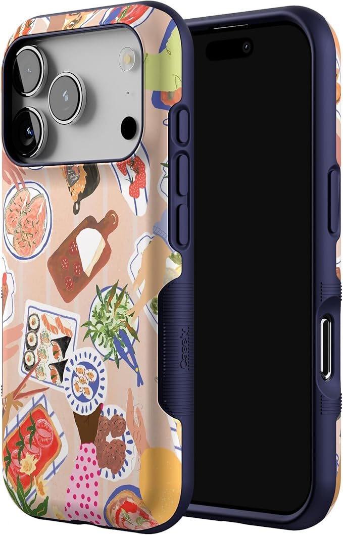 Casely iPhone 17 Pro Case | Picnic Party | Painted Collage | Bold Protective Design | Compatible with MagSafe