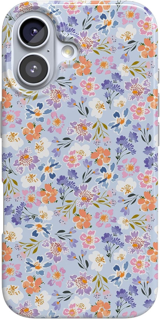 Casely iPhone 17 Case | Poppy Meadows | Pastel Floral | Compatible with MagSafe | Classic Ultra Slim Design