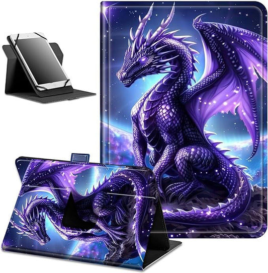 for Walmart Onn 10.4" Tablet Pro 2023 (Model:100110603) Case Dluggs 360 Degree Rotating Smart Protective Stand Cover for Walmart Onn 10.4 Inch Pro Tablet-Purple Dragon