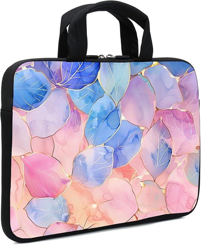 Laptop Sleeve Case 11.6" 12.1 Inch Neoprene Laptop Sleeve/Notebook Computer Pocket Case/Chromebook Case/Tablet Briefcase Carrying Bag Compatible For Men， Women ，boys， girls (leaf)
