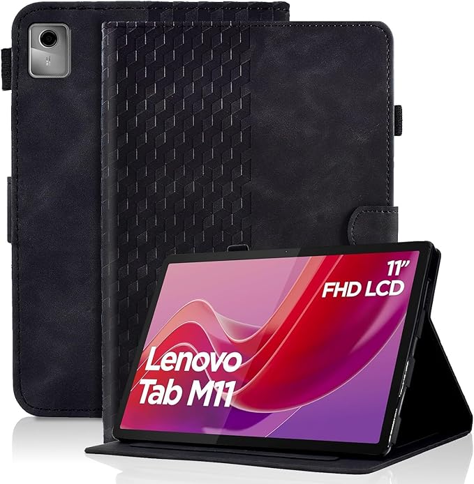 Case for Tab M11 11 Inch Cover (Model:TB330FU) Magnetic PU Leather Folio Adjustable Stand Case Foldable Card Holder Multi-Angle Tab M11,Black