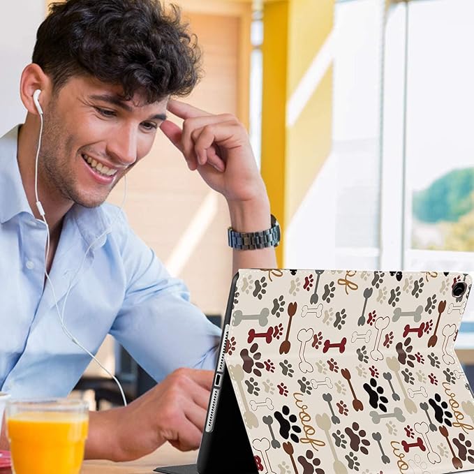 Case for Samsung Galaxy Tab A9 Plus 11 inch 2023，Slim Fit Foldable Standing Cover Case with Auto Sleep/Wake for Galaxy Tab A9+ 11’2023 (SM-X210/X216/X218)，Cute Dog Paw Print