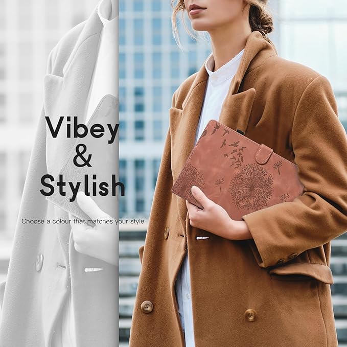 Tablet Cover for Lenovo Tab M11 TB-330FU, Dandelion Design with Kickstand for Pencil Holder, Magnetic Closure, Compatible with Lenovo Tablet K11 TB-330XU / M11 11 Inch Case Brown