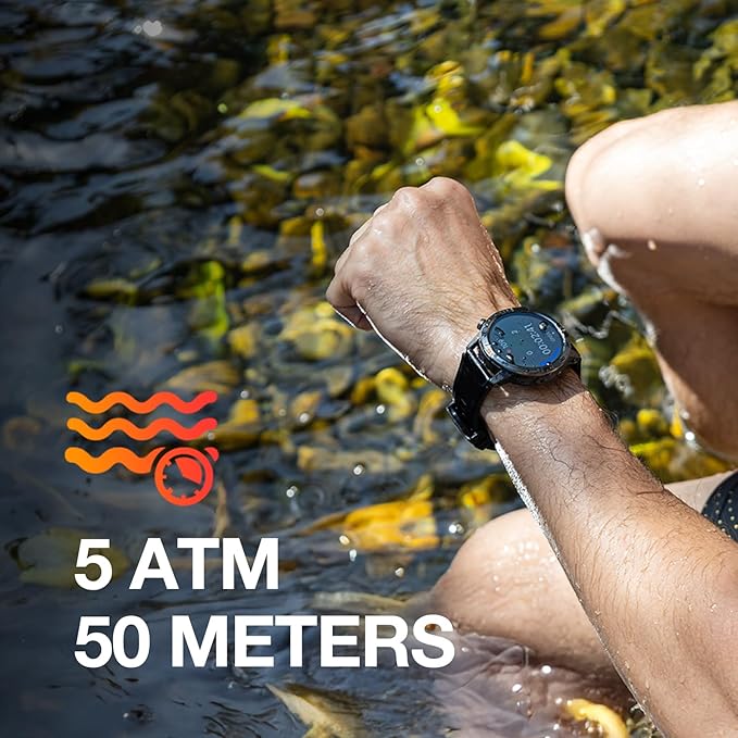 AGM Legion Pro Smart Watch with Offline Maps, Bluetooth Calling, AMOLED Gorilla Glass Display, Advanced Health Tracking, Gyroscope, DIY Dial, 5 ATM & IP69 Multisport GPS Fitness Watch, 2 Stylish Bands