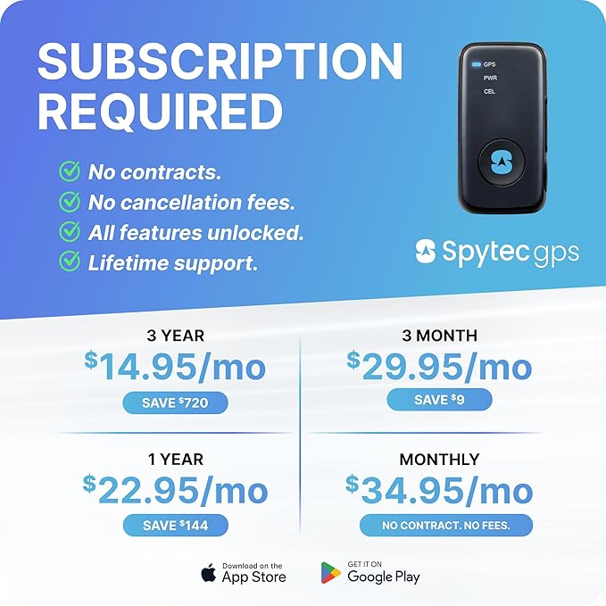 Spy Tec Mini GPS Tracker for Vehicles & Kids | Up to 14-Day Battery Life | Geofencing, Portable Real Time GPS Car Tracker w/Lifetime Support | Subscription Required