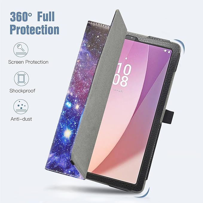 Bige for Lenovo Tab M9 Case,PU Leather Folio 2-Folding Stand Cover for Lenovo Tab M9 (TB-310FU, 2023 Released) 9" Tablet,Galaxy