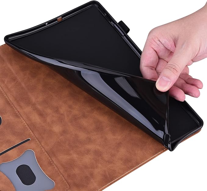 Case for Lenovo Tab M9 HD (9.0 inch) TB-310FU Tablet Premium PU Leather Protective Case Folio Flip Business Case Tablet Sleeve with Card Pocket Pen Holder, Brown