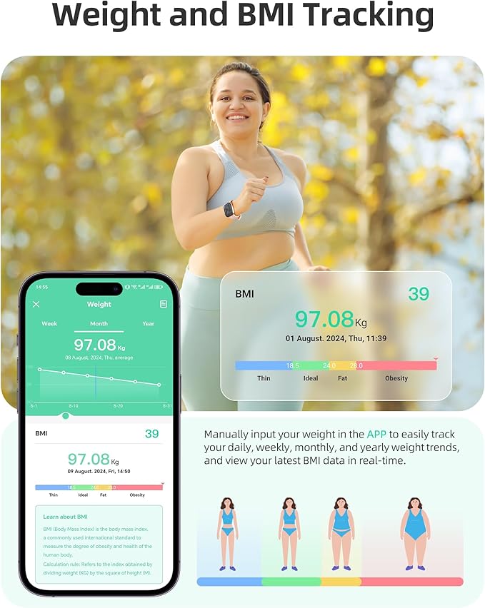 Parsonver Smart Watch for iOS and Android Phones(Answer/Make Calls), HD Screen Watches for Women, IP68 Waterproof Fitness Tracker Watch with Heart Rate Sleep Monitor, Steps Calories Counter, Rose Gold