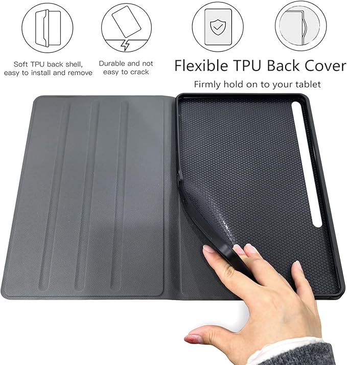 Case for Samsung Galaxy Tab S10 Ultra/Galaxy Tab S9/S8 Ultra 14.6-Inch, Slim PU Leather Stand Cover with Auto Wake/Sleep, Multi-Angle Viewing & Shockproof, Ghosts Flying